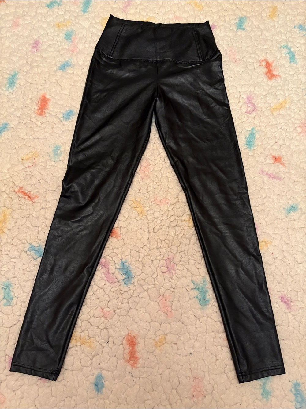 Storia Black Faux Leather Leggings